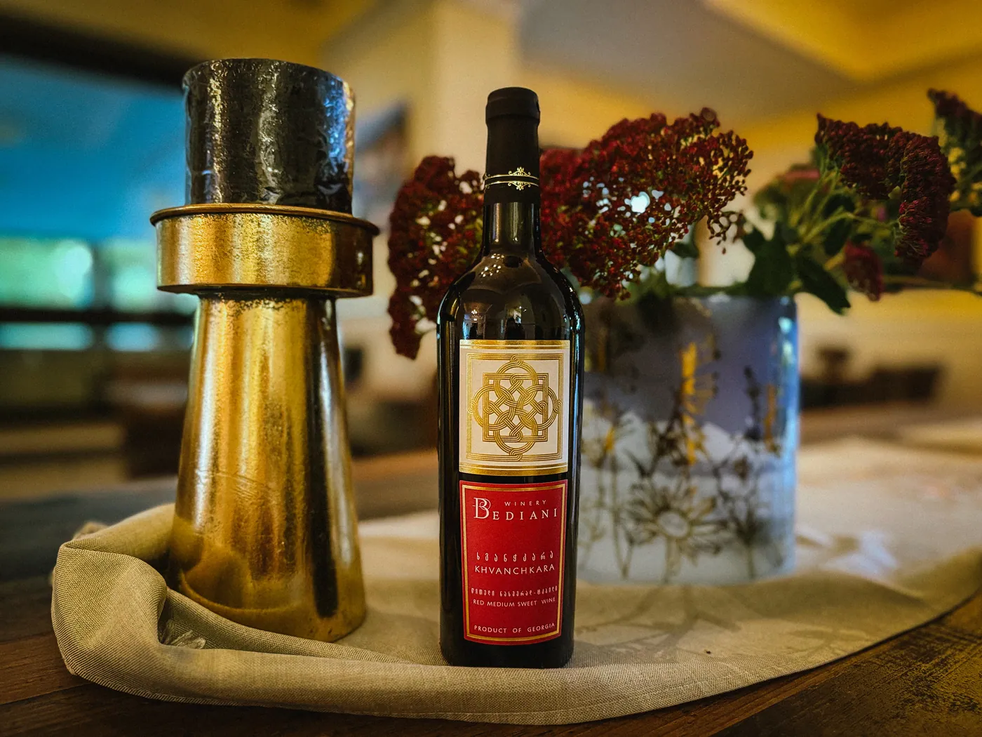 Georgischer Wein im Café Leon